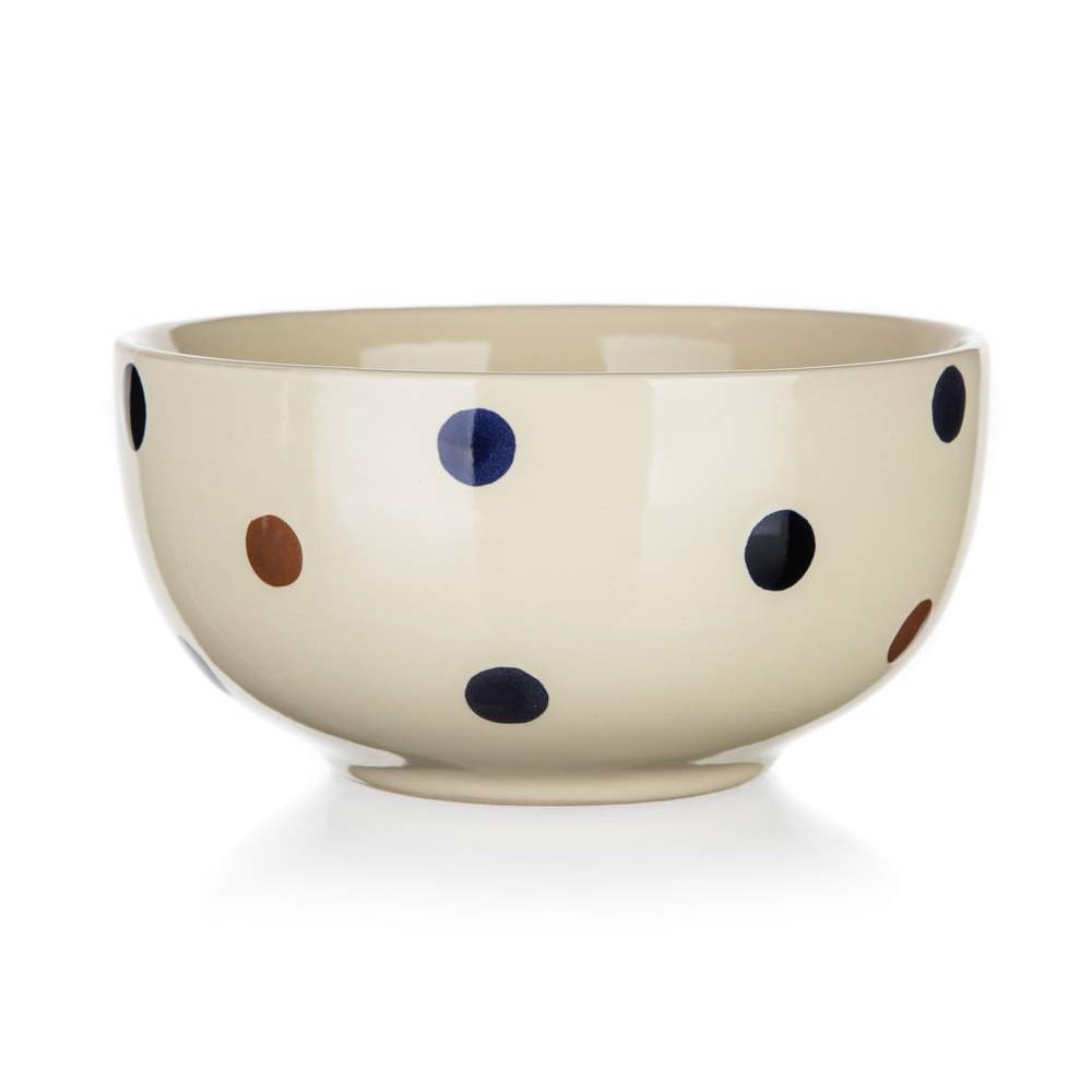 BANQUET Miska keramická DOTS 480 ml, hnědé puntíky