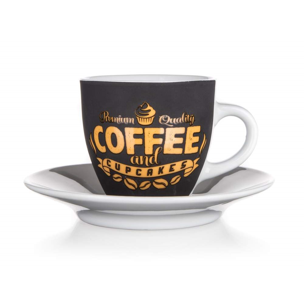 BANQUET Šálek s podšálkem COFFEE & CUPCAKES 90 ml