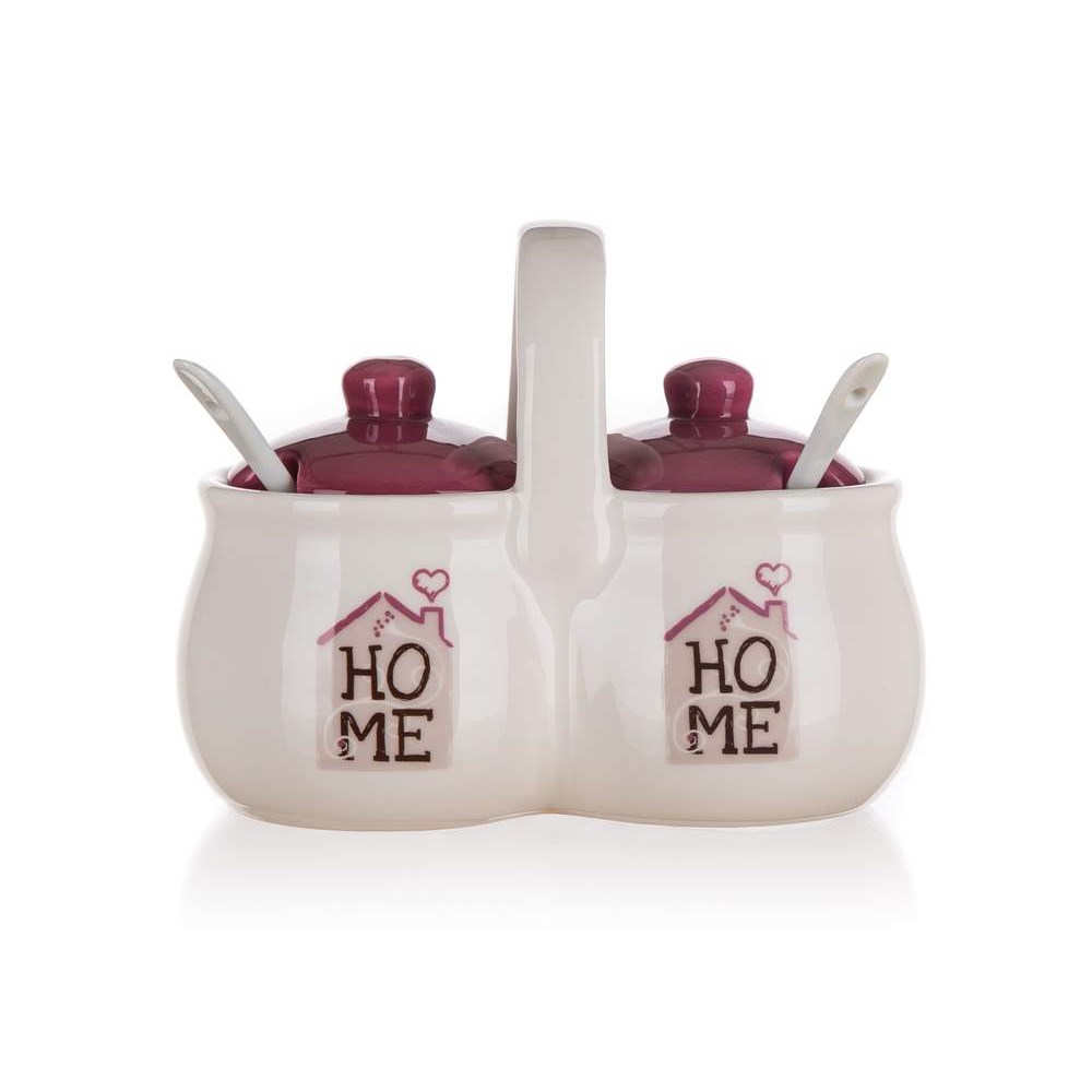 BANQUET Sada keramických dóz se lžičkami HOME Coll. 210 ml, 2 ks