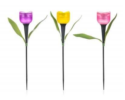 ACTIVER Lampa solární tulipán 30,5 cm, assort