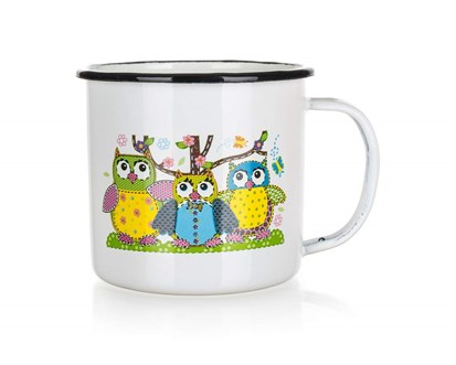 BANQUET Hrnek smaltovaný OWLS 8 x 8 cm