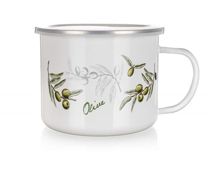BANQUET Hrnek smaltovaný OLIVES 0,9 l