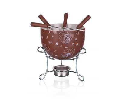BANQUET Sada fondue na čokoládu CHOCO BLOSSOMS, 6 ks