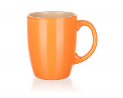 BANQUET Hrnek keramický AMANDE 310 ml, oranžovobéžový mat