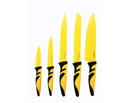 BANQUET Sada nožů s nepřilnavým povrchem SYMBIO NEW Giallo, 5 ks