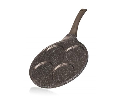 BANQUET Pánev na 4 lívance s nepřilnavým povrchem GRANITE Dark Brown 26 cm