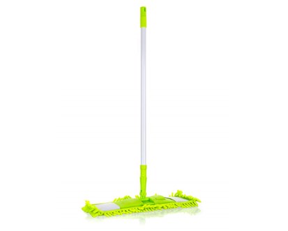 BRILANZ Mop plochý žinylkový s teleskopickou tyčí 120 cm, světle zelený