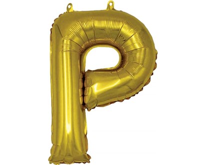 BANQUET Balónek nafukovací foliový písmeno P, MY PARTY, výška 30 cm