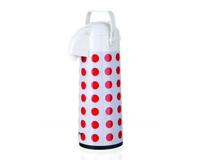 BANQUET Termoska s pumpou CULINARIA 1,9 l, dekor puntíky, OK