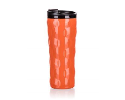 BANQUET Hrnek cestovní dvoustěnný OASE 450 ml, oranžový
