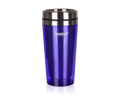 BANQUET Hrnek cestovní AVANZA 410 ml, fialová