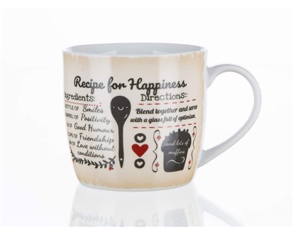 BANQUET Hrnek keramický RECIPE FOR HAPPINESS 310 ml