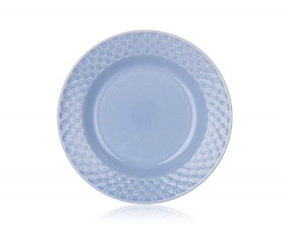 Talíř hluboký 22,8cm, reliéf, modrý, stolování, KPB-9DEC-BL