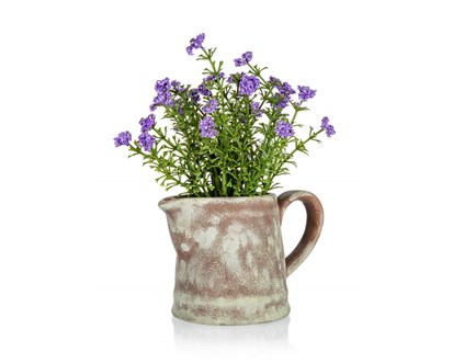 HOME DECOR Květina umělá v keramickém květináči WILD FLOWER 19 x 15 cm